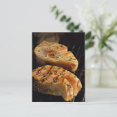 グリルに美味しいサーモンのステーキ ポストカード (スタンド正面)