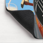 グリルに食べ物 マウスパッド (コーナー)