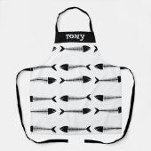 グリルのキング:カスタムオールオーバープリントエプロン エプロン (正面)