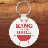 グリルのキング、赤 キーホルダー (正面)