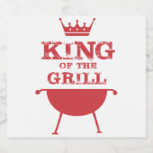 グリルのキング、赤 ビールラベル (シングルラベル)
