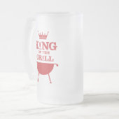 グリルのキング、赤 フロストグラスビールジョッキ (正面左)