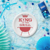 グリルのキング、赤 ペーパープレート (パーティー)