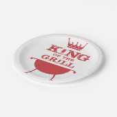 グリルのキング、赤 ペーパープレート (アングル)