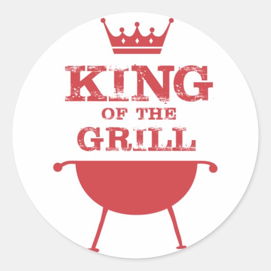 グリルのキング、赤 ラウンドシール (正面)