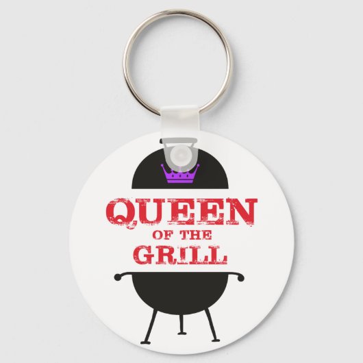 グリルのクイーンズパープルクラウンレッド キーホルダー (正面)