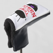 グリルのクイーンズパープルクラウンレッド ゴルフヘッドカバー (3/4 正面)