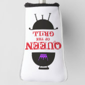 グリルのクイーンズパープルクラウンレッド ゴルフヘッドカバー (回転90)