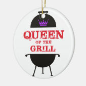 グリルのクイーンズパープルクラウンレッド セラミックオーナメント (左)