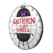 グリルのクイーンズパープルクラウンレッド ダーツボード (正面右)