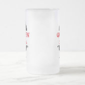 グリルのクイーンズパープルクラウンレッド フロストグラスビールジョッキ (中央)