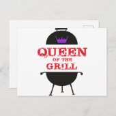 グリルのクイーンズパープルクラウンレッド ポストカード (正面/裏面)