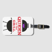 グリルのクイーンズパープルクラウンレッド ラゲッジタグ (正面横)