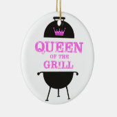 グリルのクイーン，ピンクのクラウンピンク セラミックオーナメント (右)
