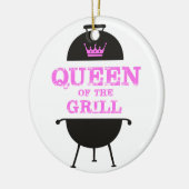グリルのクイーン，ピンクのクラウンピンク セラミックオーナメント (左)