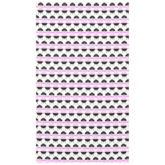 グリルのクイーン，ピンクのクラウンピンク テーブルクロス (正面)