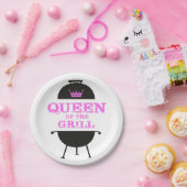 グリルのクイーン,ピンクのクラウンピンク ペーパープレート (パーティー)