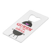 グリルのクイーン,ピンクのクラウンレッド クレジットカード栓抜き (正面アングル)