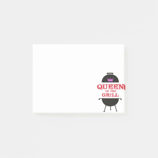 グリルのクイーン，ピンクのクラウンレッド ポストイット (正面)