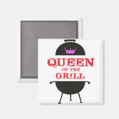 グリルのクイーン，ピンクのクラウンレッド マグネット (正面/裏面)