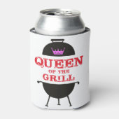 グリルのクイーン，ピンクのクラウンレッド 缶クーラー (缶正面)