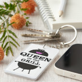 グリルのクイーン，ブラックピンククラウン キーホルダー (正面右)