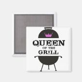 グリルのクイーン，ブラックピンククラウン マグネット (正面/裏面)