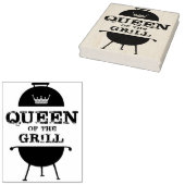 グリルのクイーン，ブラックピンククラウン ラバースタンプ (押印)