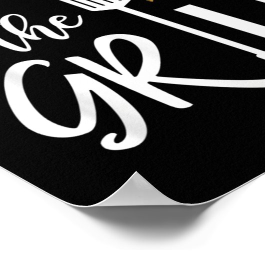 グリルのクイーンBbqおもしろいシェフ女性ギフトスモーク ポスター (角)