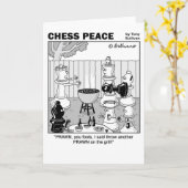 グリルのチェスの平和漫画の車海老 カード (黄色い花)