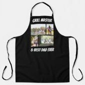 グリルのマスターと最高のパパはこれまでに4枚の写真ギフト エプロン (正面)