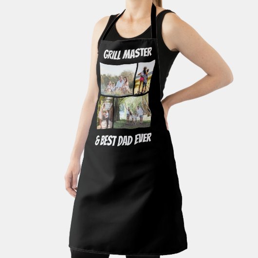 グリルのマスターと最高のパパはこれまでに4枚の写真ギフト エプロン (インサイチュ)