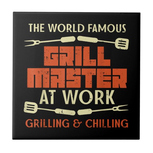 グリルのマスターの仕事で冷たいおもしろいBbq P タイル (正面)