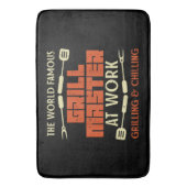 グリルのマスターの仕事で冷たいおもしろいBbq P バスマット (正面縦)