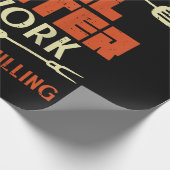 グリルのマスターの仕事で冷たいおもしろいBbq P ラッピングペーパー (角)