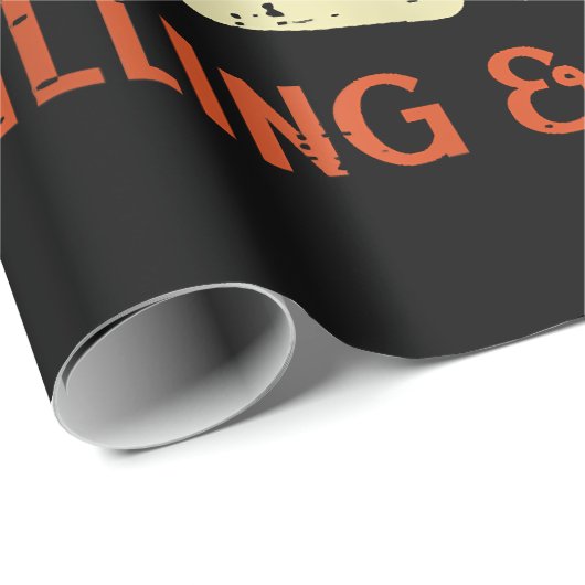 グリルのマスターの仕事で冷たいおもしろいBbq P ラッピングペーパー (ロールコーナー)