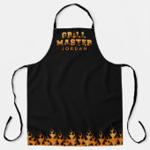 グリルのマスターの炎パーソナライズされた エプロン (正面)