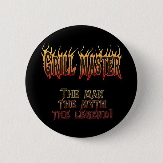 グリルのマスター 缶バッジ (正面)
