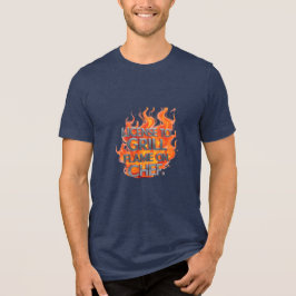 グリルのライセンス – はっきりしたFlame On, Chef Tee トライブレンドＴシャツ