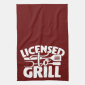 グリルのライセンス キッチンタオル (縦)
