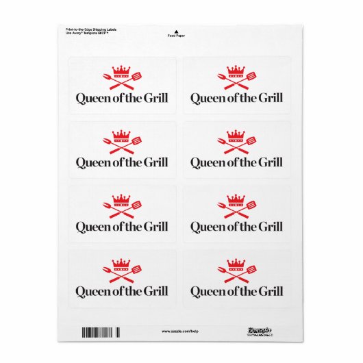 グリルの女王 ラベル (フルシート)