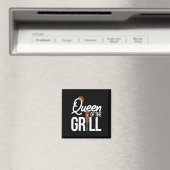 グリルの女王 楽しいスモークミート BBQ 女性 用 マグネット (インサイチュ (食洗機))