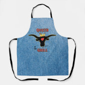グリルの女王 – Longhorn Cow エプロン (正面)