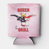 グリルの女王 – Longhorn Cow 缶クーラー (正面)