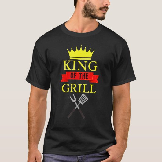 グリルの王グリル焼きバーベキュー王 Tシャツ (正面)