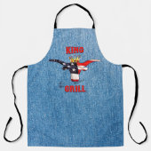 グリルの王 – コミカルなステア エプロン (正面)