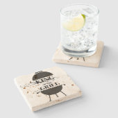 グリルの王 ストーンコースター (横)