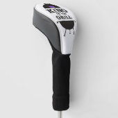 グリルの王、黒い紫の冠 ゴルフヘッドカバー (アングル)