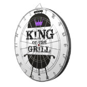 グリルの王、黒い紫の冠 ダーツボード (正面右)