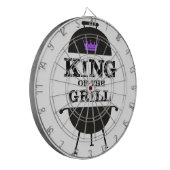 グリルの王、黒い紫の冠 ダーツボード (正面左)